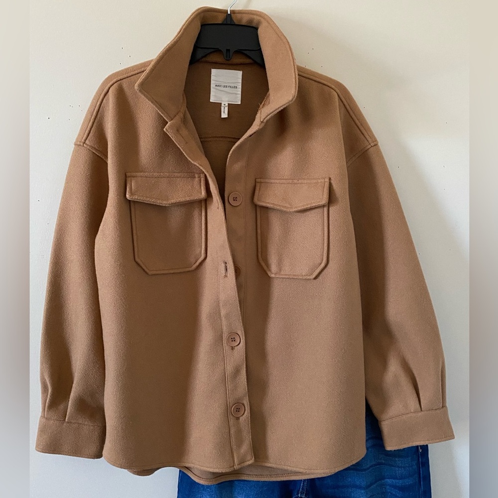 Women's Avec Les Filles Camel Utility Jacket